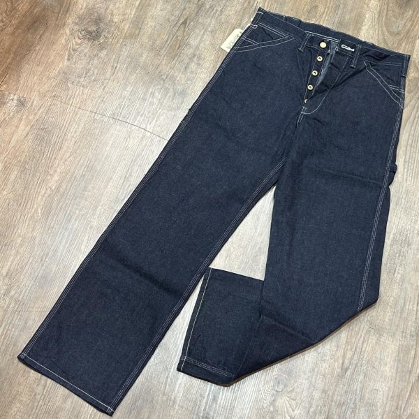 画像1: シュガーケーン 11oz. ブルーデニム ワークパンツ SC42495 421)ネイビー (1)