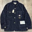 画像1: シュガーケーン 9oz.ウォバッシュストライプ ワークコート SC15658 421)ネイビー (1)