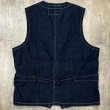 画像5: シュガーケーン 9oz.ウォバッシュストライプ ワークベスト SC12654 421A)ネイビー (5)