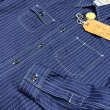 画像2: シュガーケーン フィクションロマンス 8.5oz. ウォバッシュストライプ ワークシャツ  SC25551A 421)ネイビー (2)