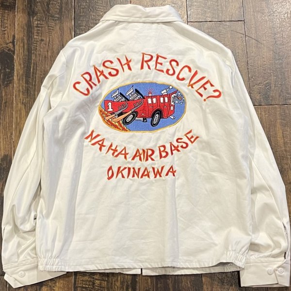 画像1: テーラー東洋 コットン オキナワジャンパー “CRASH RESCUE ? NAHA AIRBASE OKINAWA” TT15177 105 )オフホワイト (1)