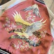 画像8: 港商 & CO. スペシャルエディション スカジャン “JAPAN MAP” × “CHERRY BLOSSOMS & EAGLE” (HAND PRINT)  TT15277 125)ブルー (8)