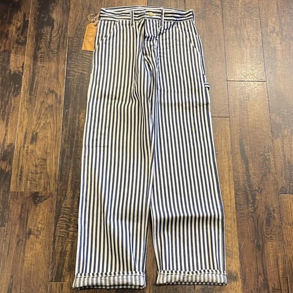 画像1: ヘッドライト×フィクションロマンス NOS 7oz. 1/4"インディゴストライプ ワークパンツ SC42386 421)ネイビー (1)