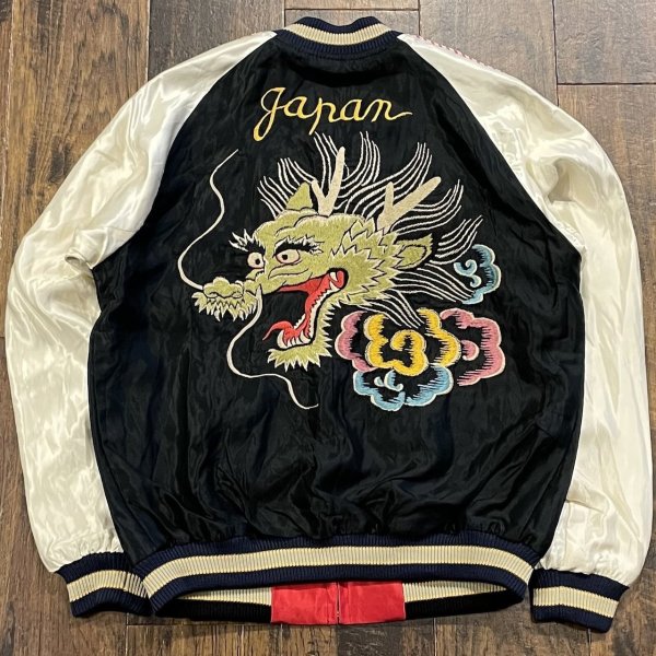 画像1: テーラー東洋 スカジャン “DRAGON HEAD” × “JAPAN MAP” TT15273 119)ブラック (1)