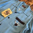 画像3: テーラー東洋 刺繍 スカ ボウリングシャツ "CPO CLUB" TT39103 125)ブルー (3)