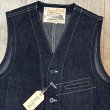 画像2: シュガーケーン 11oz. ブルーデニム ワークベスト SC15702 421A)ネイビー (2)