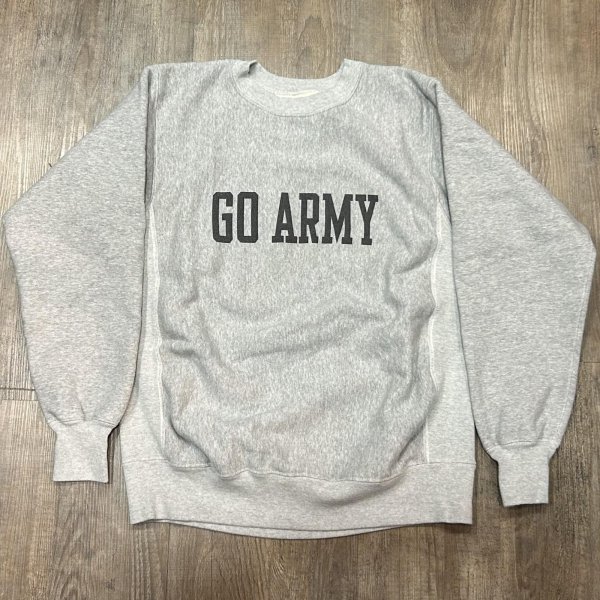 画像1: バズリクソンズ  ホリゾンタルニッティング スウェットシャツ “GO ARMY BEAT NAVY” BR69070 113)グレイ (1)