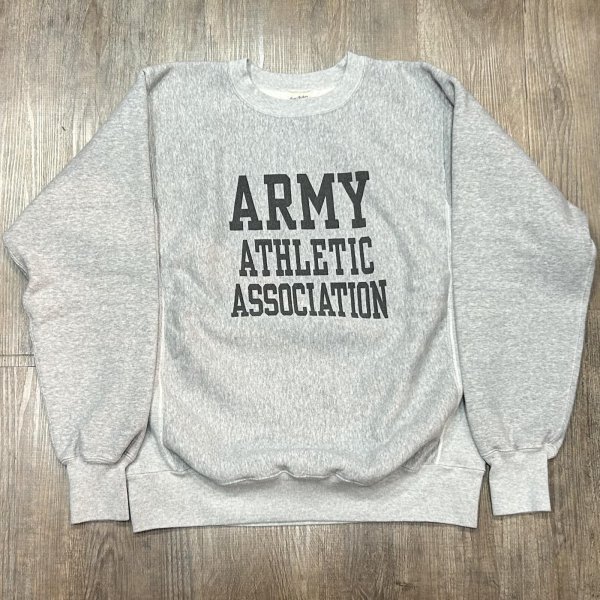 画像1: バズリクソンズ  ホリゾンタルニッティング スウェットシャツ “ARMY ATHLETIC ASSOCIATION” BR69431 113)グレイ (1)