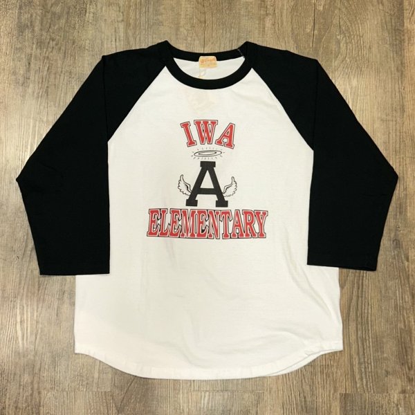 画像1: ホワイツビル IWA ELEMENTARY 七分袖 ベースボール Tシャツ ラグラン アメカジ WV69527 105)オフホワイト (1)