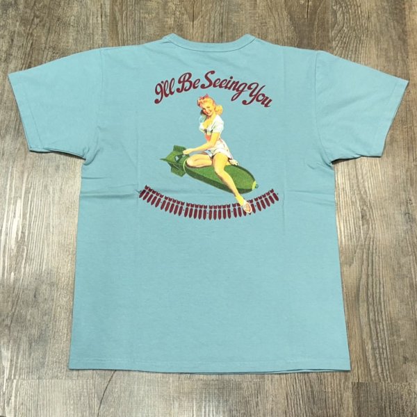 画像1: バズリクソンズ ミリタリー Tシャツ ピンナップガール アメカジ 軍物 BR79502 122JADE (1)