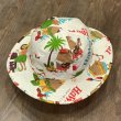 画像1: サンサーフ アンクルトリス コットン ハット トリップトゥハワイ アメカジ ハワイアン 帽子 SS02845 105)オフホワイト (1)