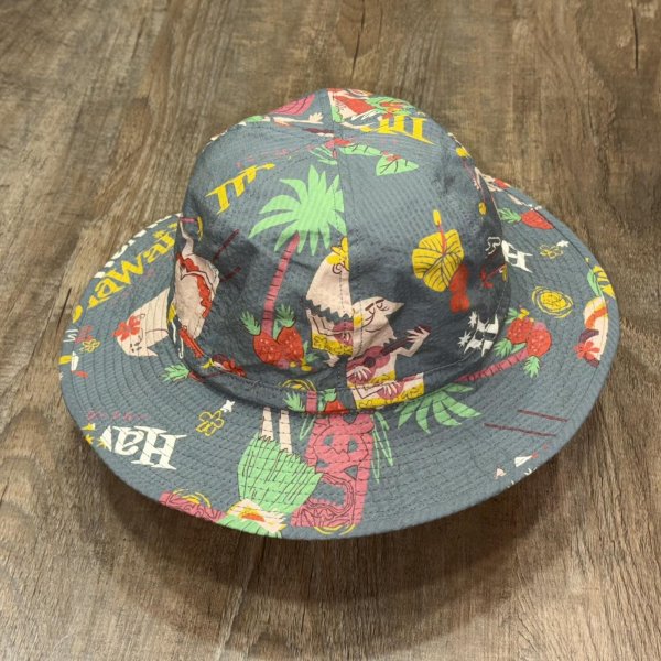 画像1: サンサーフ アンクルトリス コットン ハット トリップトゥハワイ アメカジ ハワイアン 帽子 SS02845 119)ブラック (1)