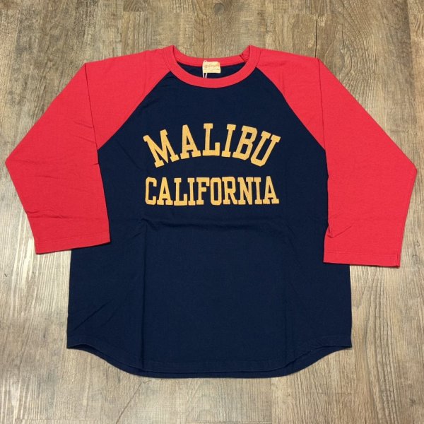 画像1: ホワイツビル 七分袖 ベースボール Tシャツ マリブ カリフォルニア ラグラン アメカジ WV69528 128)ネイビー (1)