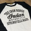 画像2: インディアンモーターサイクル ベースボール 七分袖 Tシャツ アメカジ IM69552 101)ホワイト (2)