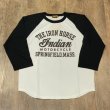 画像1: インディアンモーターサイクル ベースボール 七分袖 Tシャツ アメカジ IM69552 101)ホワイト (1)