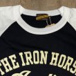 画像4: インディアンモーターサイクル ベースボール 七分袖 Tシャツ アメカジ IM69552 119)ブラック (4)
