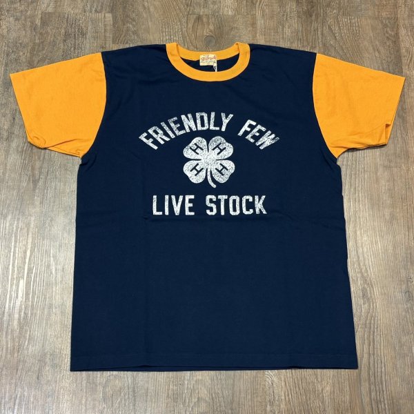 画像1: ホワイツビル  半袖 ツートン Tシャツ アメカジ シャムロック 四つ葉 WV79523 128)ネイビー (1)