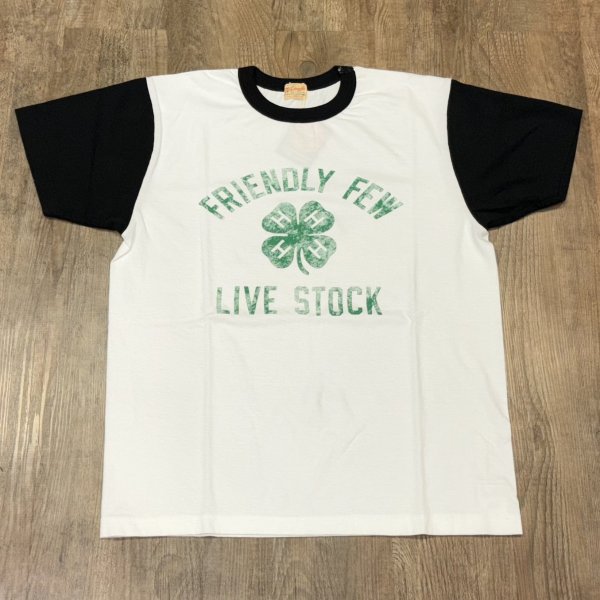 画像1: ホワイツビル  半袖 ツートン Tシャツ アメカジ シャムロック 四つ葉 WV79523 105)オフホワイト (1)